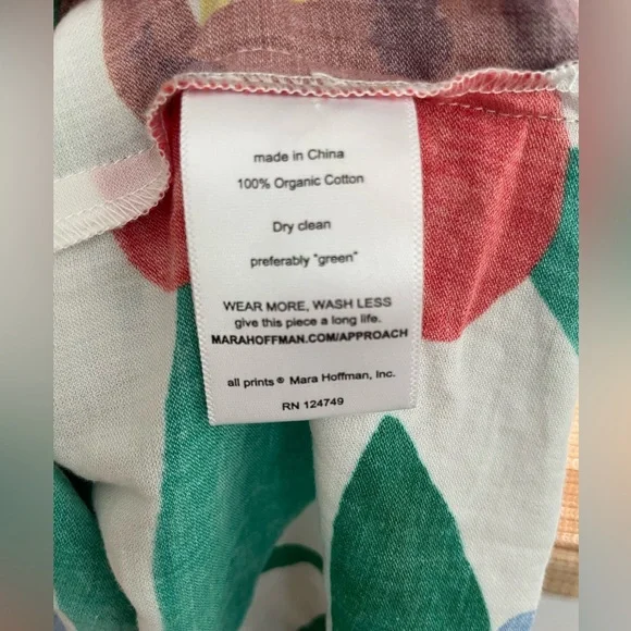 Mara Hoffman Luna Flora Maxi Dress Size Large L FLAWS - Picture 6 of 11